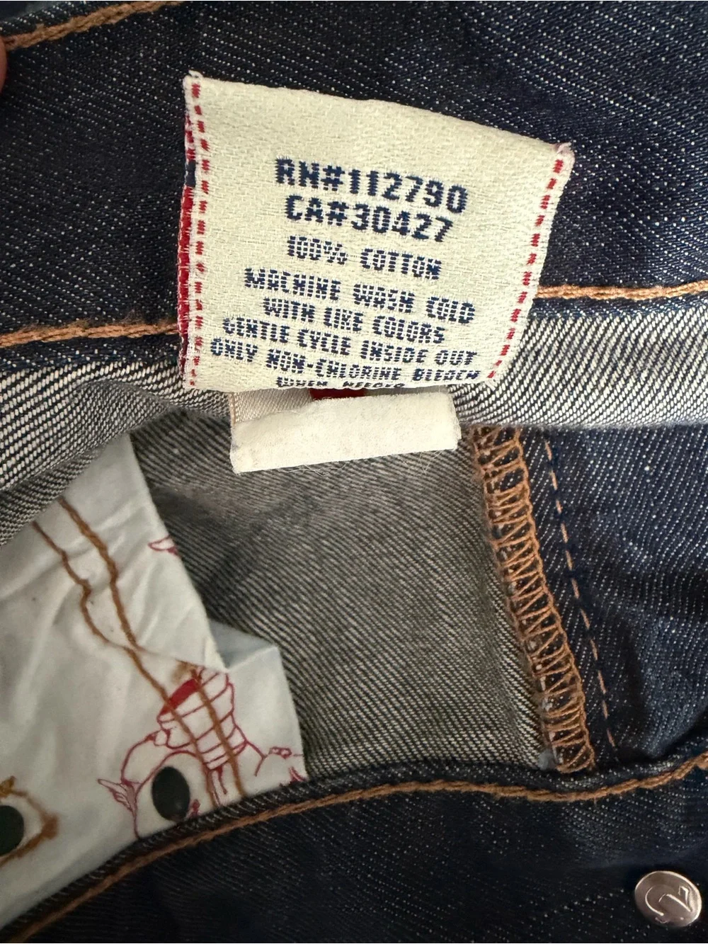 True Religion Ricky Straight Denim Jeans size 34